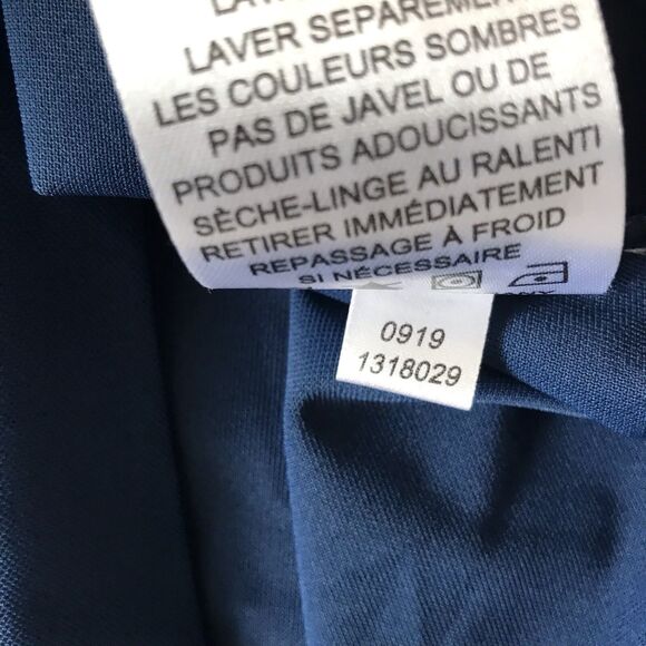 Footjoy Polo Shirt Men L Blue Flock of Birds Print Golf Stretch Wicking Athletic - Picture 9 of 9